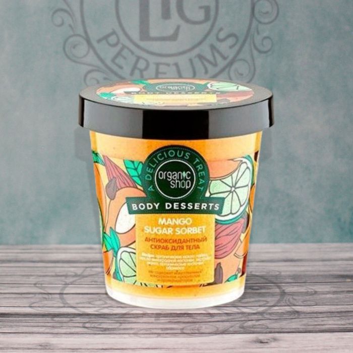 Exfoliante corporal renovación sorbete azúcar de Mango Exfoliante corporal renovación sorbete azúcar de Mango