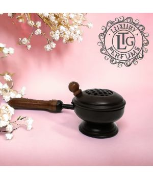 QUEMADOR BRASERO MARRÓN PARA SAHUMAR Y QUEMAR BOMBAS DE DEFUMACIÓN, INCIENSO