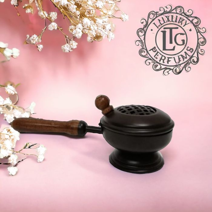 QUEMADOR BRASERO MARRÓN PARA SAHUMAR Y QUEMAR BOMBAS DE DEFUMACIÓN, INCIENSO