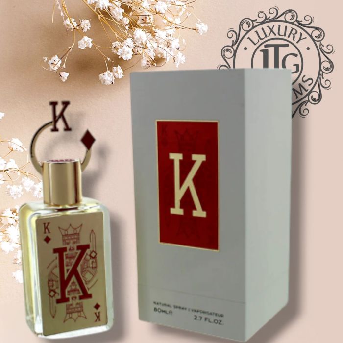 perfume king de fragance world en tienda fisica de malaga, con baraja poker de regalo