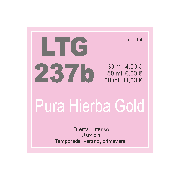 equivalencia Erba Gold de Xerjoff
